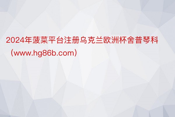 2024年菠菜平台注册乌克兰欧洲杯舍普琴科（www.hg86b.com）